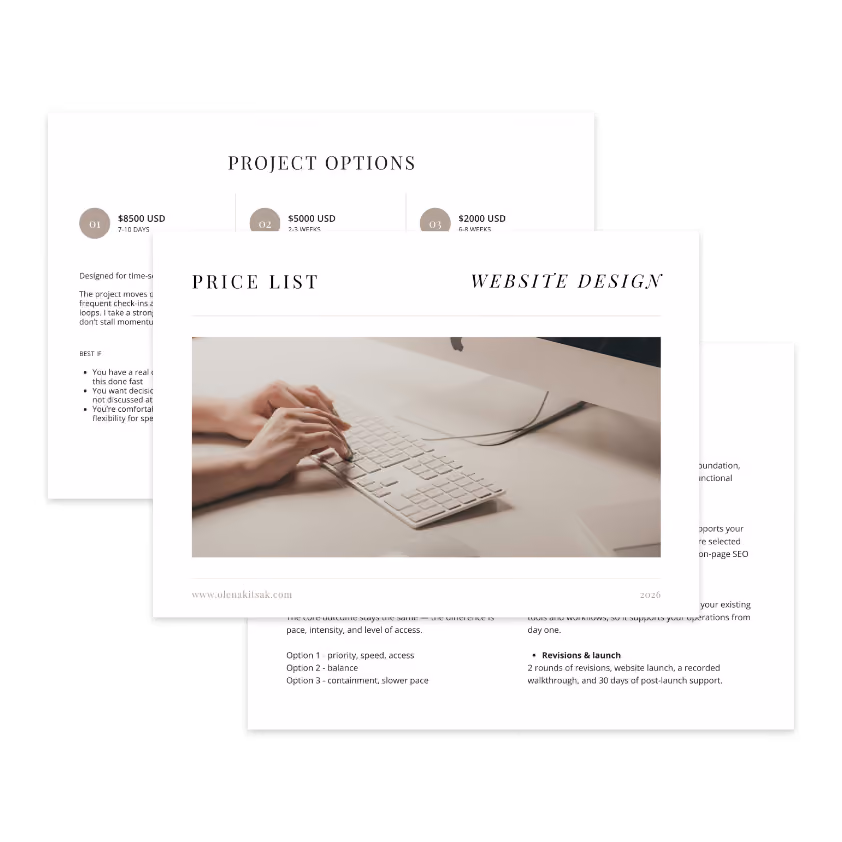 Cover image of a Price List document with a few inner pages.